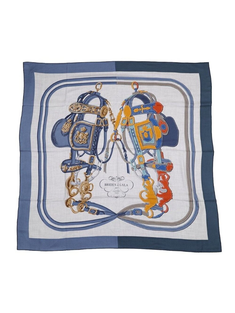 Hermes Shawl Carre 140 Geant Brides de Gala Applique Pique Scarf